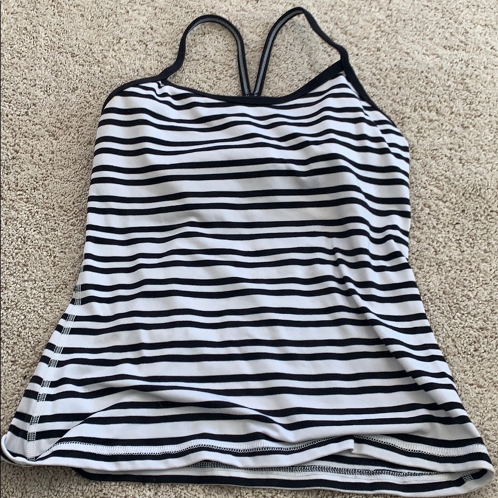 Black and White Stripe Tank